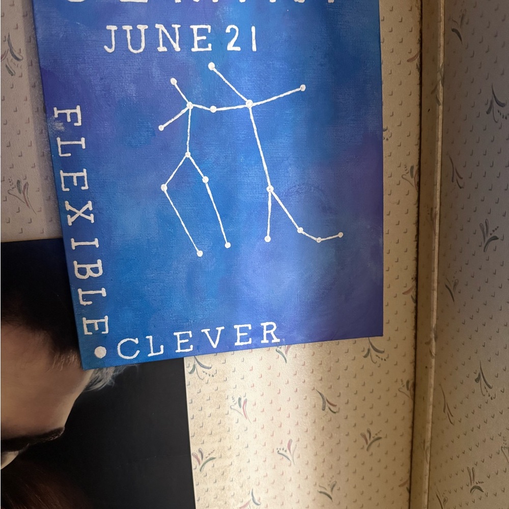Blue Gemini Constellation Art Print